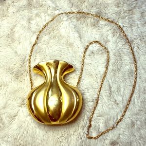 Vintage Unique Gold Comeco Hard Shell Purse.